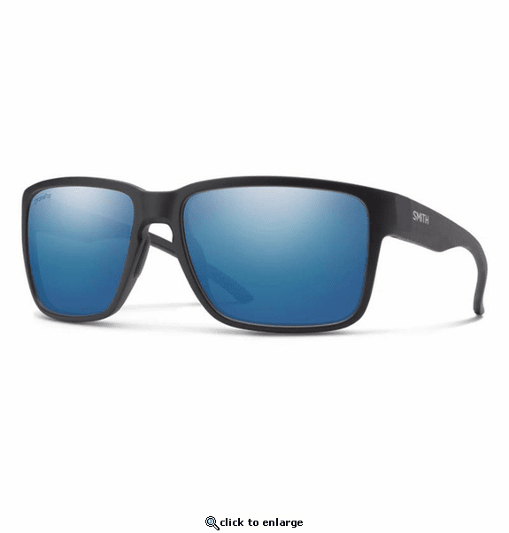 Smith Optics Emerge Sunglasses ChromaPop Polarized Blue Mirror - Matte Black Frame
