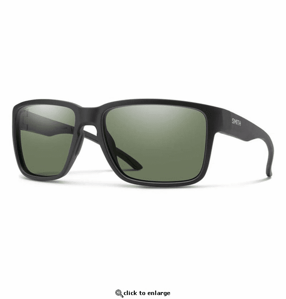 Smith Optics Emerge Sunglasses ChromaPop Polarized Gray Green Mirror - Matte Black Frame