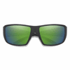 Smith Optics Guide's Choice Sunglasses ChromaPop Glass Polarized Green Mirror - Matte Black Frame