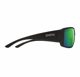 Smith Optics Guide's Choice Sunglasses ChromaPop Glass Polarized Green Mirror - Matte Black Frame