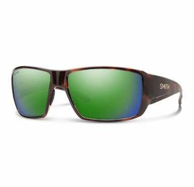 Smith Optics Guide's Choice Sunglasses ChromaPop Glass Polarized Green Mirror - Tortoise Frame