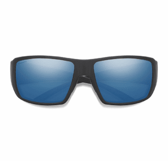 Smith Optics Guide's Choice Sunglasses ChromaPop Polarized Blue Mirror - Matte Black Frame
