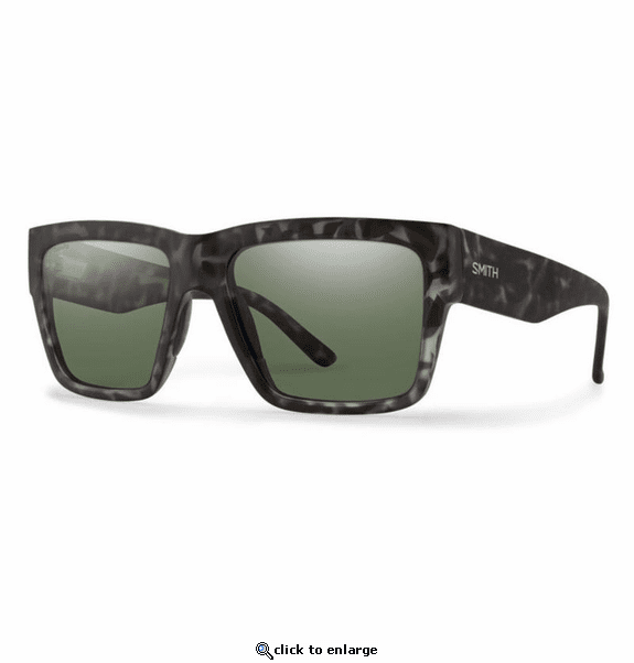 Smith Optics Lineup Sunglasses ChromaPop Polarized Gray Green - Matte Gray Tortoise Frame