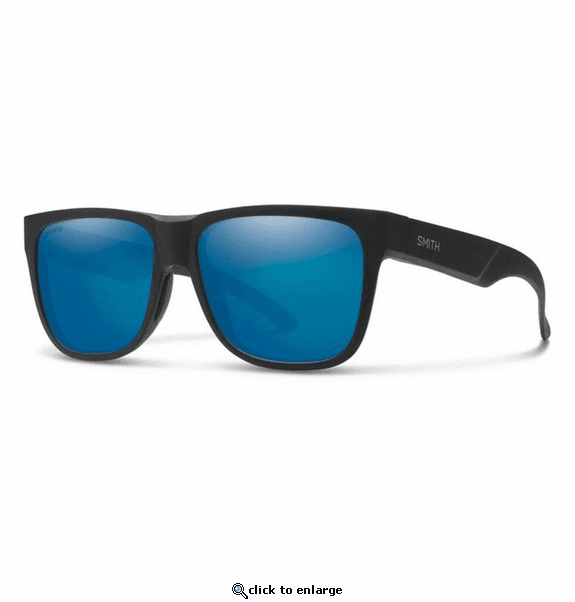 Smith Optics Lowdown 2 Sunglasses ChromaPop Polarized Blue Mirror - Matte Black Frame