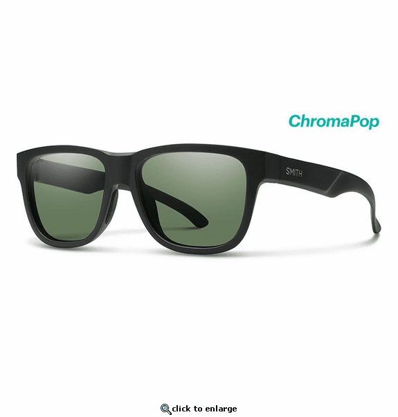 Smith Optics Lowdown Slim 2 Sunglasses Chromapop Polarized Gray Green - Matte Black Frame