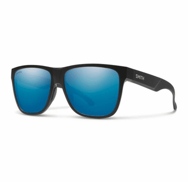Smith Optics Lowdown XL 2 Sunglasses ChromaPop Polarized Blue Mirror - Matte Black Frame