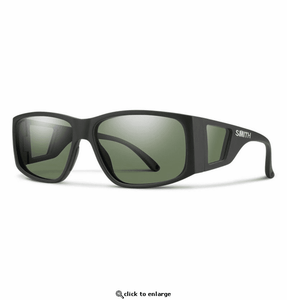 Smith Optics Monroe Peak Sunglasses ChromaPop Polarized Gray Green - Matte Black Frame