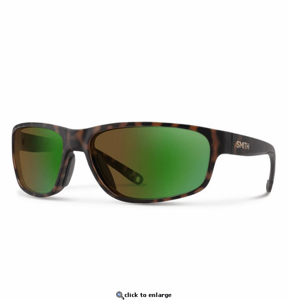 Smith Optics Redding 2 Sunglasses ChromaPop Glass Polarchromic Brown Green - Matte Tortoise Frame