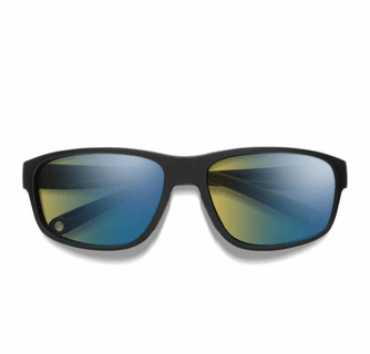Smith Optics Redding 2 Sunglasses ChromaPop Glass Polarchromic Yellow Blue - Matte Black Frame
