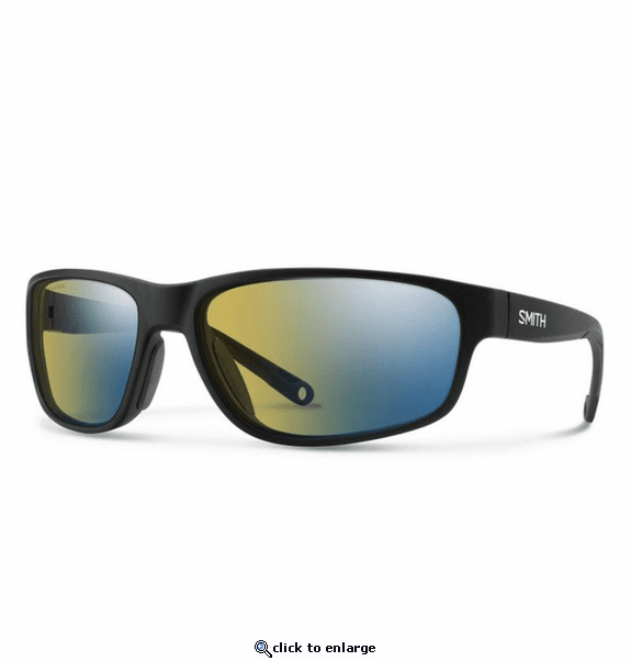 Smith Optics Redding 2 Sunglasses ChromaPop Glass Polarchromic Yellow Blue - Matte Black Frame