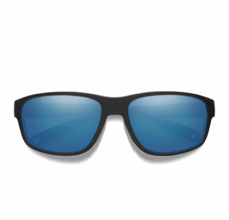 Smith Optics Redding 2 Sunglasses ChromaPop Glass Polarized Blue Mirror - Matte Black Frame