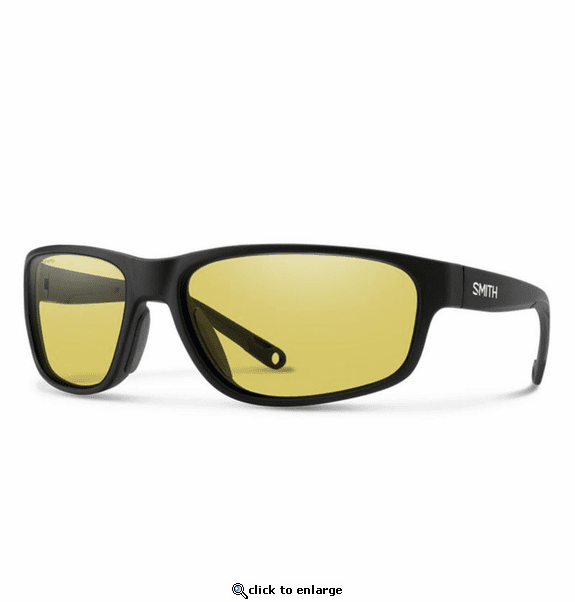Smith Optics Redding 2 Sunglasses ChromaPop Glass Polarized Low Light Yellow - Matte Black Frame