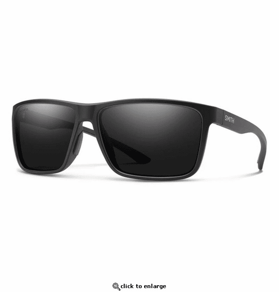 Smith Optics Riptide Sunglasses ChromaPop Glass Polarized Black Mirror - Matte Black Frame