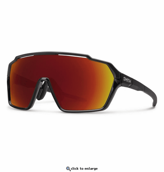 Smith Optics Shift MAG Sunglasses ChromaPop Red Mirror - Black Frame