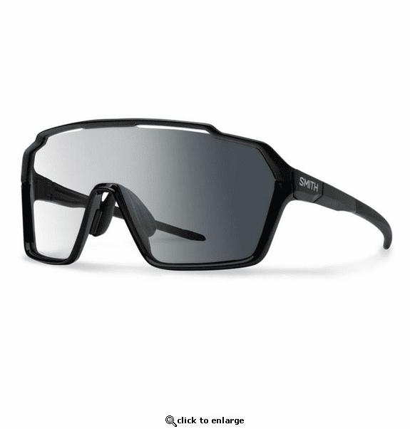Smith Optics Shift XL Mag Sunglasses ChromaPop Photochromic Clear To Gray - Black Frame