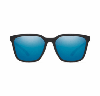 Smith Optics Shoutout Sunglasses ChromaPop Polarized Blue Mirror - Matte Black Frame