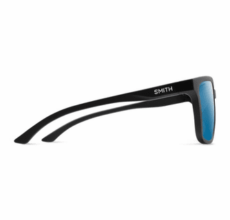 Smith Optics Shoutout Sunglasses ChromaPop Polarized Blue Mirror - Matte Black Frame