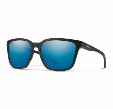 Smith Optics Shoutout Sunglasses ChromaPop Polarized Blue Mirror - Matte Black Frame