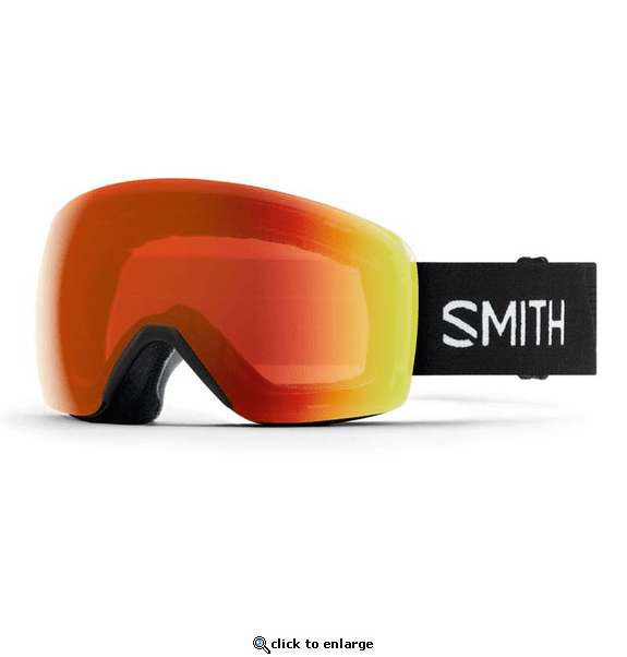 Smith Optics Skyline Goggles Chromapop Everyday Red Mirror - Black Frame