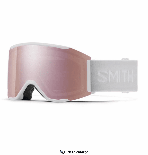 Smith Optics Squad MAG Goggles ChromaPop Everyday Rose Gold Mirror - White Vapor Frame