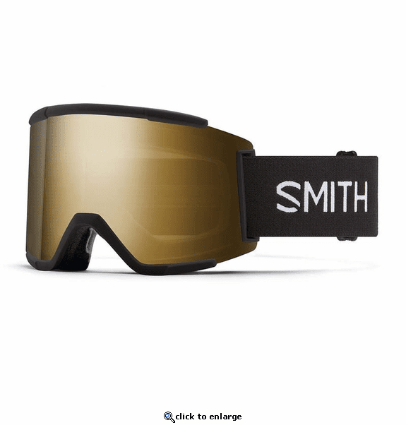 Smith Optics Squad XL Goggles Chromapop Sun Black Gold Mirror - Black Frame