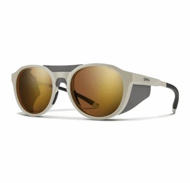 Smith Optics Venture Sunglasses ChromaPop Glacier Photochromic Copper Gold Mirror - Matte Bone Frame