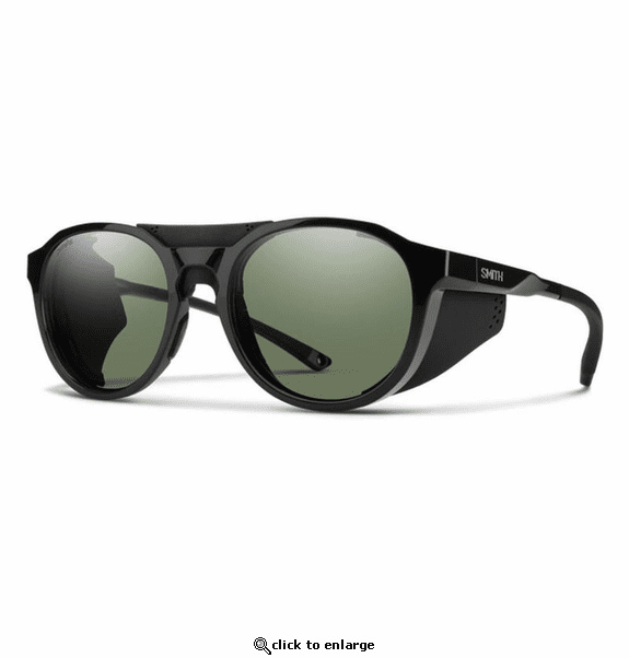 Smith Optics Venture Sunglasses ChromaPop Polarized Gray Green - Black Frame