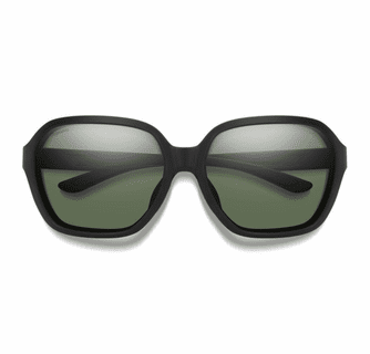 Smith Optics Whitney Sunglasses ChromaPop Polarized Gray Green - Matte Black Frame
