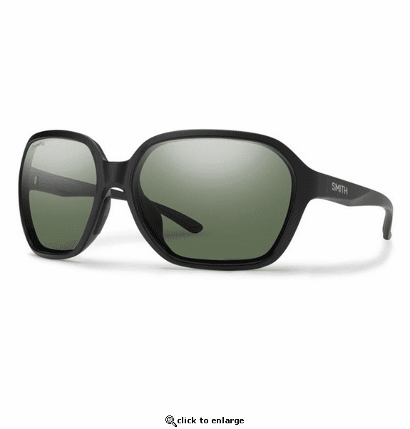 Smith Optics Whitney Sunglasses ChromaPop Polarized Gray Green - Matte Black Frame