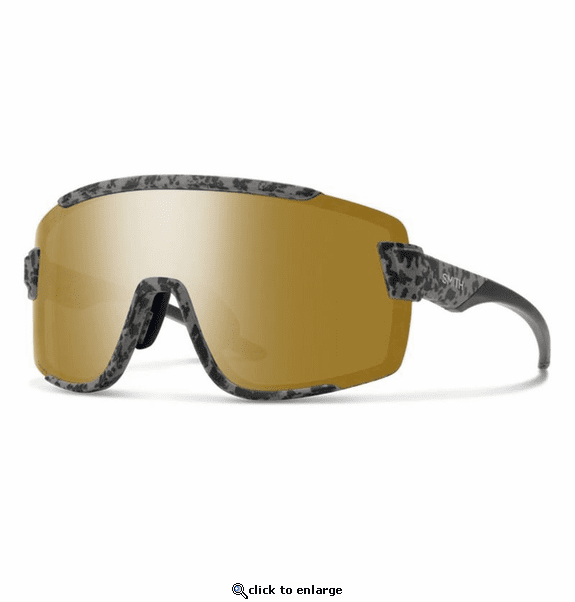 Smith Optics Wildcat Sunglasses ChromaPop Polarized Bronze Mirror - Matte Gray Marble Frame