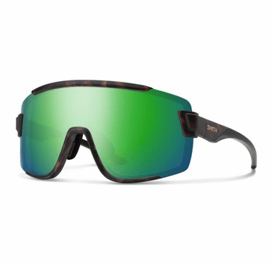 Smith Optics Wildcat Sunglasses ChromaPop Polarized Green Mirror - Matte Tortoise Frame