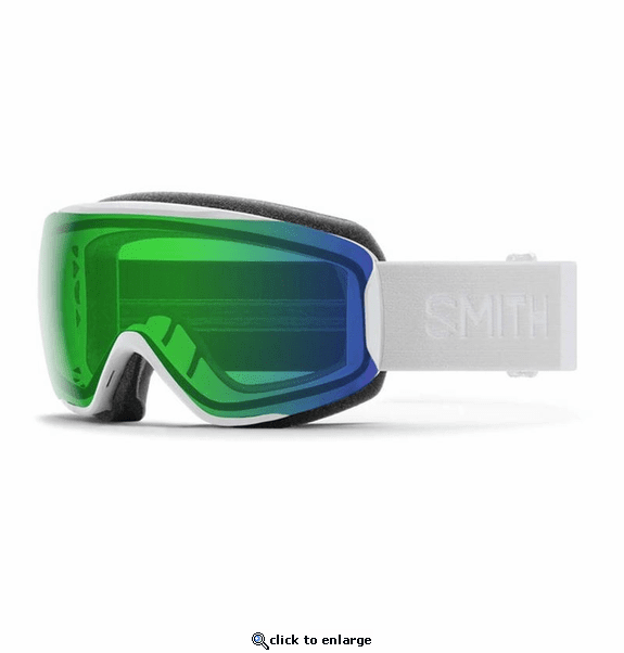 Smith Optics Women's Moment Goggles ChromaPop Everyday Green Mirror - White Vapor Frame