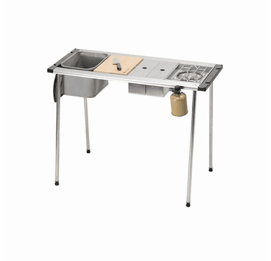Snow Peak Iron Grill Table Camp Kitchen Starter Set