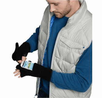 Sprigs Multi-Mitt Fleece Fingerless Gloves (Grey)