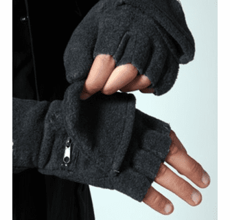 Sprigs Multi-Mitt Fleece Fingerless Gloves (Grey)