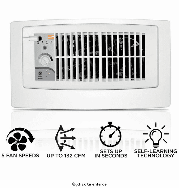 Suncourt Flush Fit Smart Register Booster Fan with Adaptor Plate