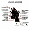 Temp360 5V Men's Battery Heated Snow Gloves