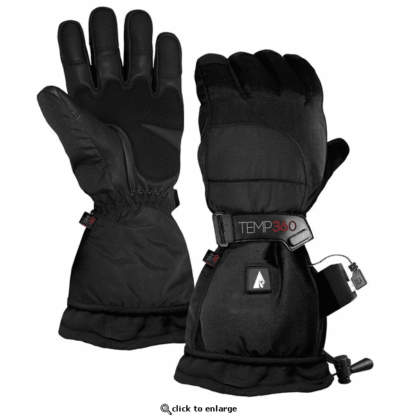 Temp360 5V Men's Battery Heated Snow Gloves