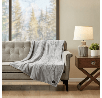 True North by Sleep Philosophy Plush Heated Throw with Built-In Control - 50"Wx70"L