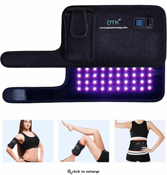 UTK Blue and Red Infrared Light Therapy Wrap Pad for Body - 8