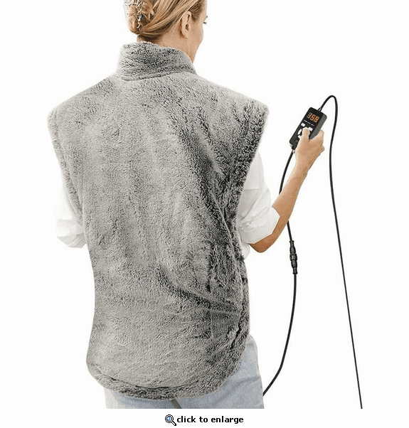 UTK Far Infrared Heating Pad for Neck Shoulder & Back Pain Relief - Brown