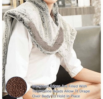 UTK Far Infrared Heating Pad for Neck Shoulder & Back Pain Relief - Brown
