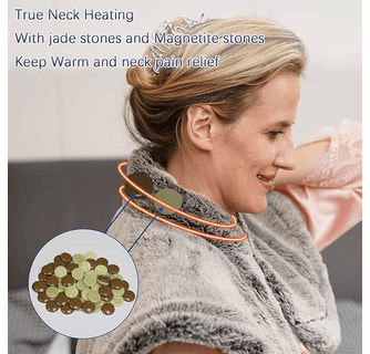UTK Far Infrared Heating Pad for Neck Shoulder & Back Pain Relief - Brown