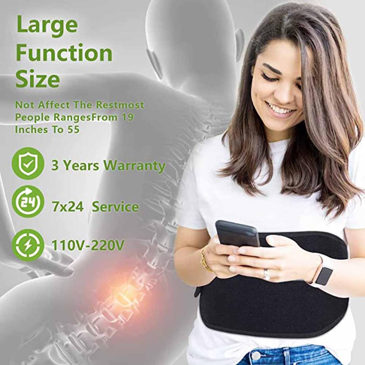 UTK Far Infrared Heating Pad with Vibration Massage for Lower Back My