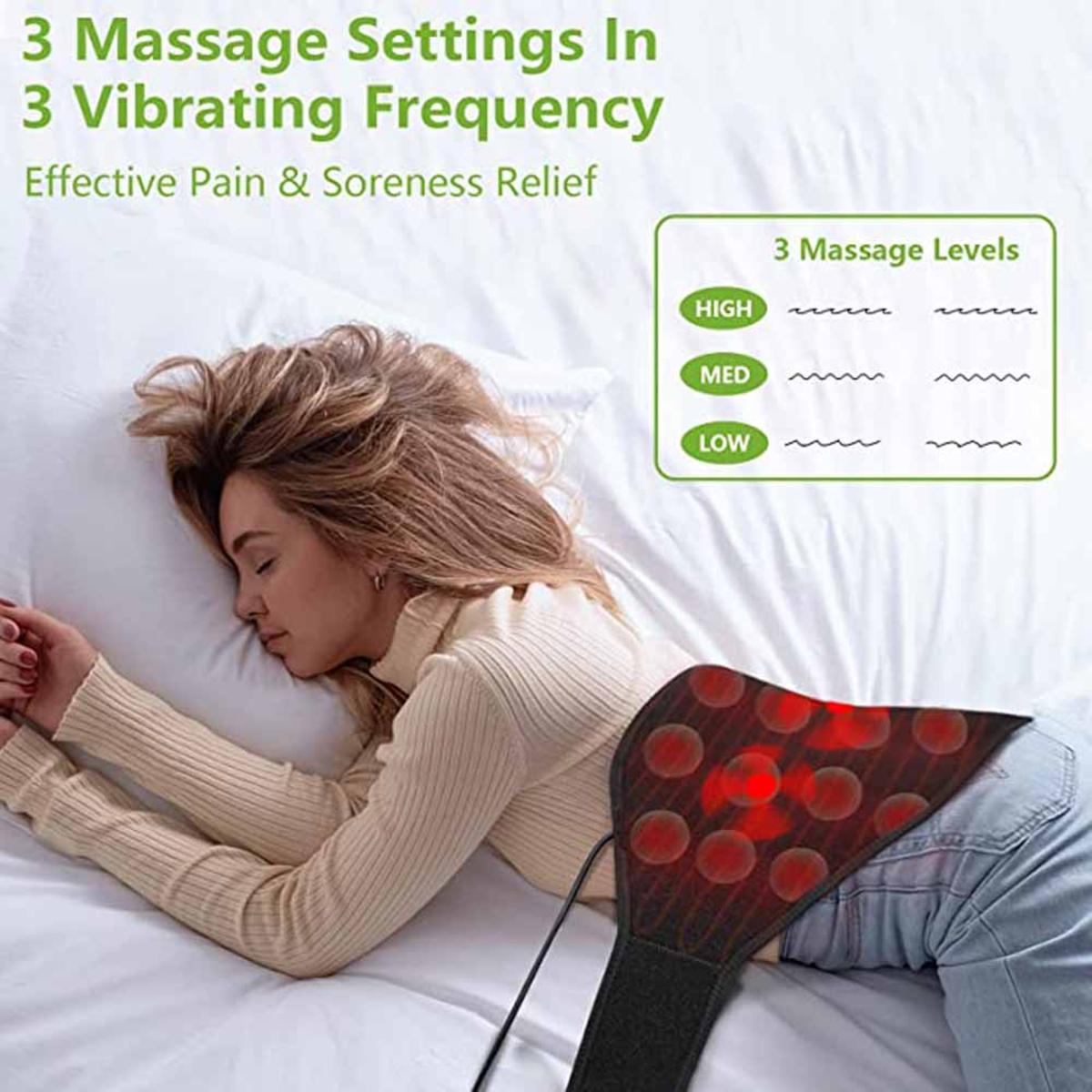 UTK Far Infrared Heating Pad with Vibration Massage for Lower Back My