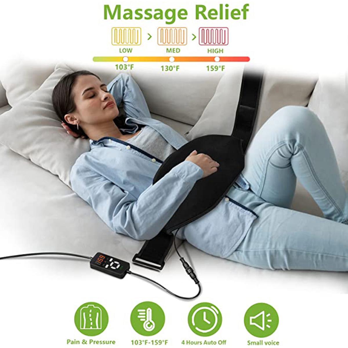 UTK Far Infrared Heating Pad with Vibration Massage for Lower Back My