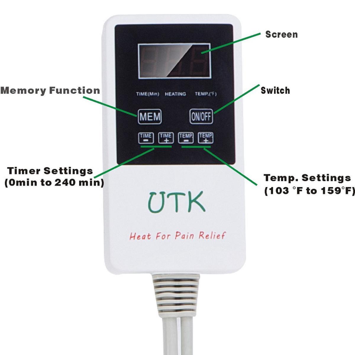 UTK Far Infrared Natural Jade and Tourmaline Heating Pad Small Pro 23