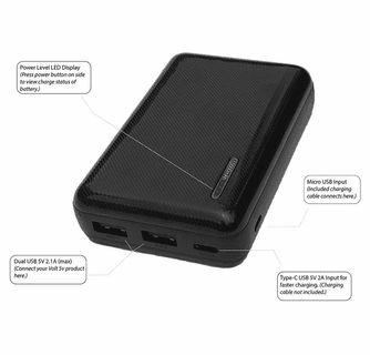 Volt Heat 5V USB 10000mAh Rechargeable Battery