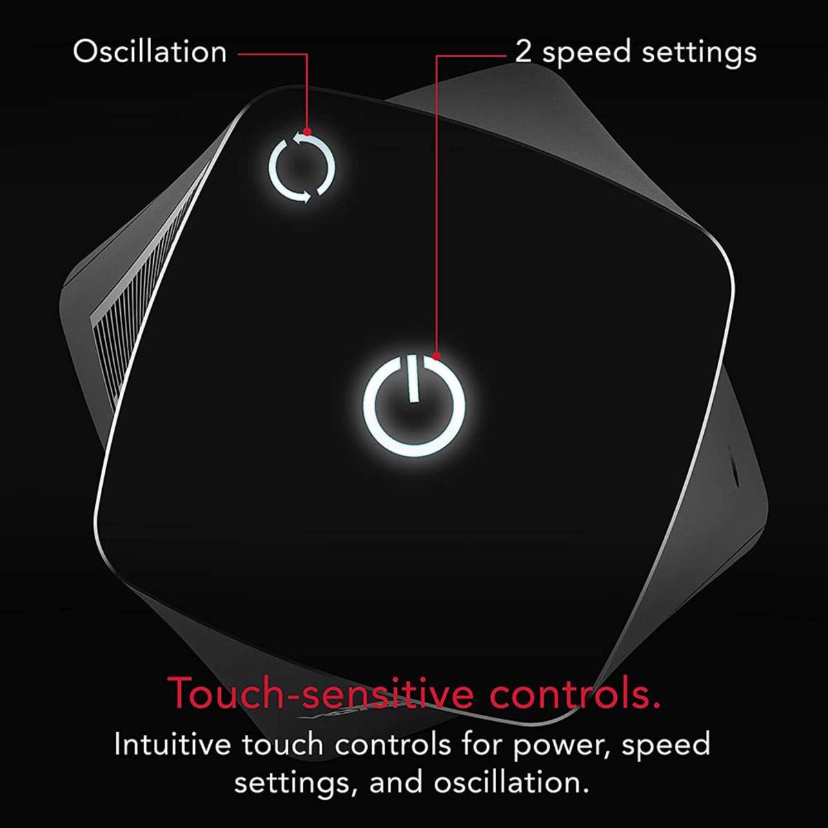 Vornado HELIX2 Personal 70Degrees Oscillating Desktop Tower Fan with 3