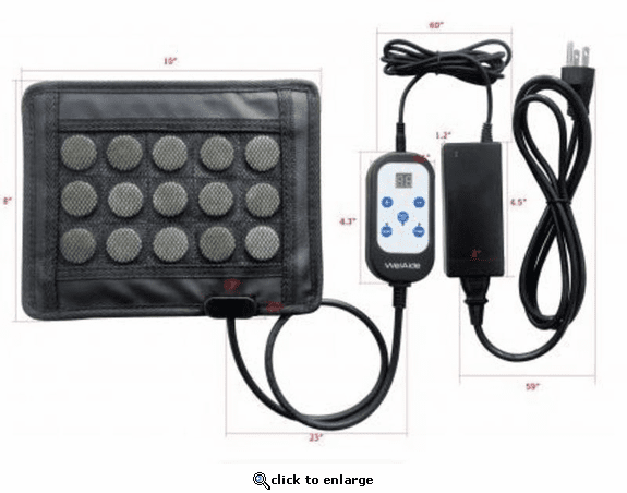 WelAide Far Infrared Jade Stone Heating Pad Low EMF - X-Small